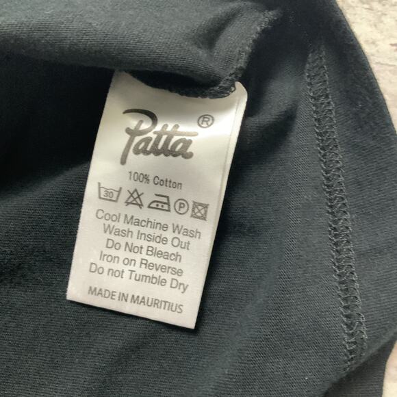 Patta T-Shirt Mens Large Black Fancy Feathers Parrot Streetwear - Picture 9 of 9